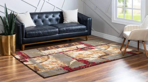 Vista 2 de Unique Loom Barista Collection - Alfombra de área Catuai (2' 2" x 3' 1" Rectángulo, Multi/ Marrón)