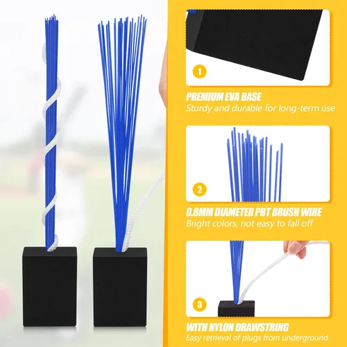 Vista 3 de Deekin 4 piezas de tapones de base de anclaje, equipo de mantenimiento de campo de béisbol, accesorios de béisbol para campo de béisbol