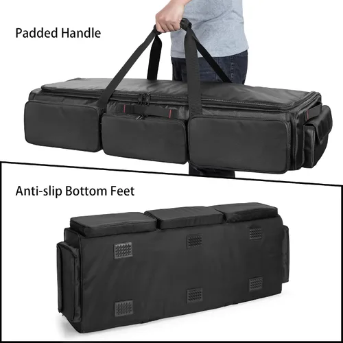 Vista 6 de samdew Bolsa de Almacenamiento Debajo del Asiento Compatible con Cabina SuperCrew, Organizador de Camión Debajo del Asiento con 4 Divisores