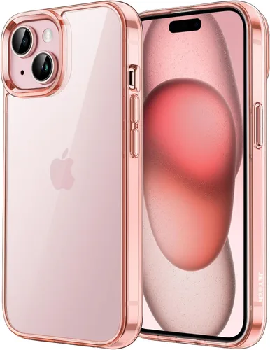 Vista 9 de JETech - Funda para iPhone 15 Plus de 17 cm, cubierta a prueba de golpes sin amarillamiento, parte trasera transparente antiarañazos (negro)