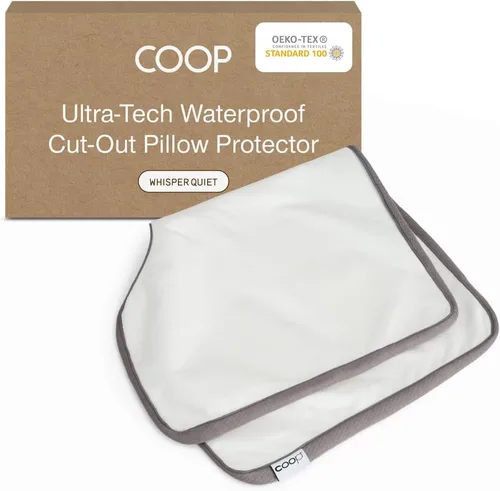 Vista 11 de Coop Home Goods - Fundas protectoras de almohada hipoalergénicas con zíper, 2 unidades, funda de rayón derivado de bambú, lavable a máquina