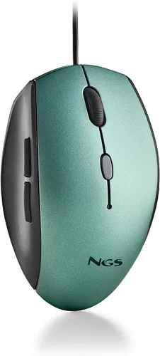 Vista 8 de NGS Moth - Ratón óptico gris con cable USB para computadora con 5 botones silenciosos y desplazamiento, mouse ergonómico, 800/1200/1600 DPI