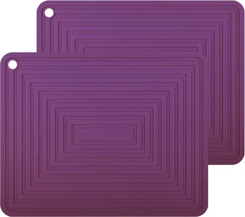 Vista 18 de Salvamanteles de silicona para platos calientes, ollas y sartenes, almohadillas calientes para cocina, soportes redondos de silicona para ollas