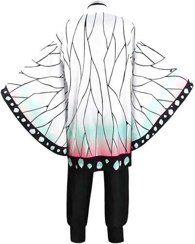Vista 2 de ZHDTY Conjunto de disfraz de anime para cosplay con capa y kimono