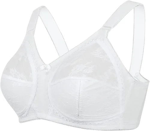 Vista 5 de TELIMUSSTO Sujetador de encaje floral para mujer, talla grande, sujeción firme, sin alambre, sin relleno, cobertura completa, minimizador