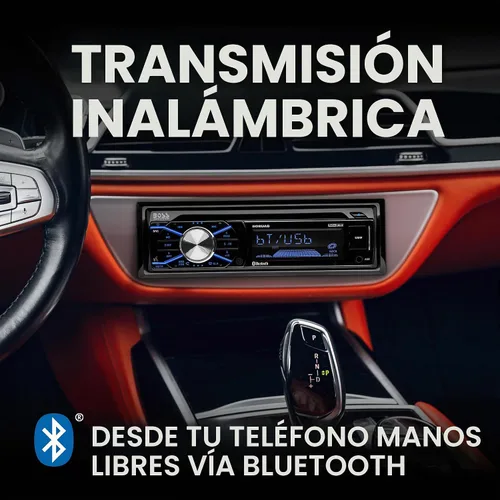 Vista 4 de BOSS Audio Systems 508UAB - Estéreo de coche con Bluetooth DIN único, reproductor de CD, USB