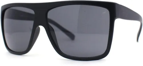 Vista 2 de SA106 Todas las gafas de sol rectangulares de gran tamaño con parte superior plana negra