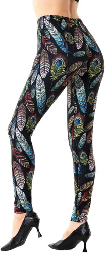 Vista 43 de Ndoobiy pantalones de yoga para mujer, pantalones de entrenamiento básicos, leggings impresos, leggings suaves y mantecosos Un juego