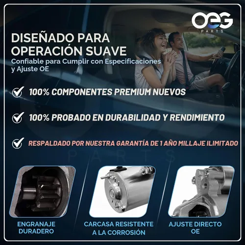 Vista 6 de Piezas OEG Nuevo arrancador compatible con Isuzu AM General Cadillac Chevrolet GMC Oldsmobile 4.3L 5.0L 5.7L 7.4L 8.1L V6 10465167, 9000899