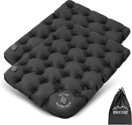 Vista 11 de ONTYZZ Cojín inflable para asiento de avión, ligero 2 piezas Negro
