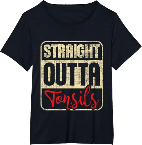Vista 16 de Straight Outta Amígdalas - Camiseta de recuperación de cirugía de eliminación de amígdalas Asphalt Grey