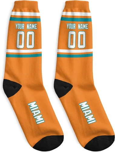 Vista 2 de Calcetines personalizados para hombre, número y nombre de los fanáticos del fútbol, regalos personalizados para hombres y mujeres