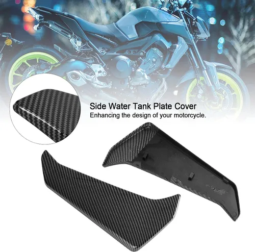 Vista 2 de Carenado de cubierta de placa de tanque de agua lateral de carbono para Yamaha MT-09 FZ09 2017-2021