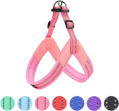 Vista 12 de EXCELLENT ELITE SPANKER Arnés sin tirones para perro, chaleco reflectante ajustable, suave acolchado, correa para el pecho de fácil mascota con Negro