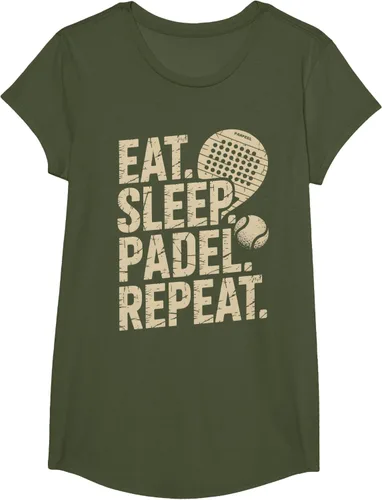 Vista 104 de Camiseta Eat Sleep Padel Repeat Padel Jugador de Tenis
