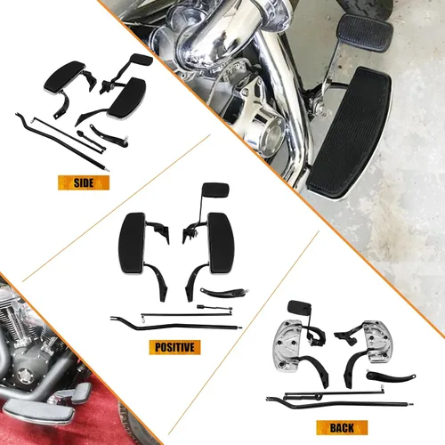 Vista 2 de Kit de Controles Delanteros Estriberas Clavijas Palancas Conjunto de Varillaje Compatible con Harley Dyna Street Bob FXDB Super Glide Custom FXDC