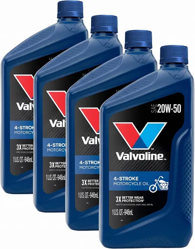 Vista 17 de Valvoline Aceite de motor de motocicleta de 4 tiempos 10W-40, 1 cuarto de galón