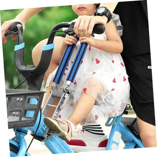 Vista 2 de UKCOCO 1 asiento de bicicleta al aire libre montado en la parte delantera para niños, diseño portátil ligero y seguro para viajes de padres