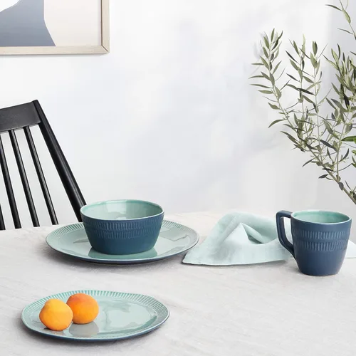Vista 2 de Mikasa 5229539 Marbella Place Setting, azul