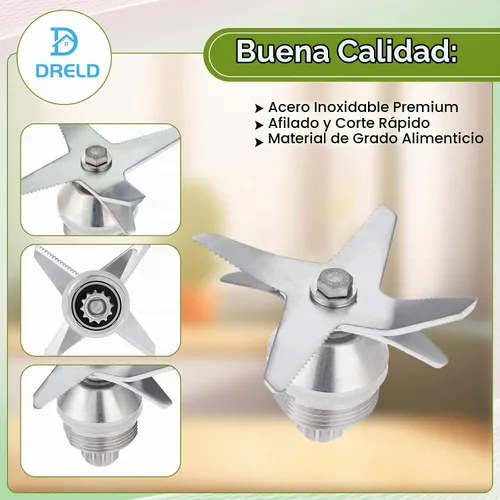 Vista 3 de Cuchilla de licuadora compatible con Vitamix con llave y herramienta de enchufe de accionamiento Compatible con 5200 6300 5000 Series 64oz y 32oz