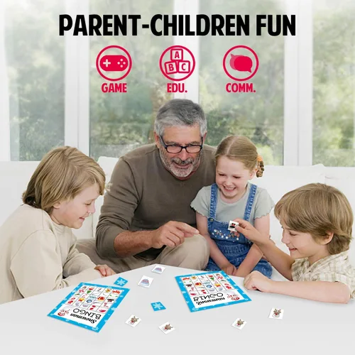 Vista 6 de Joy Bang Juego de Bingo de Navidad para Niños y Adultos - Juego de Bingo de Muñeco de Nieve Juegos de Actividades de Manualidades Navideñas