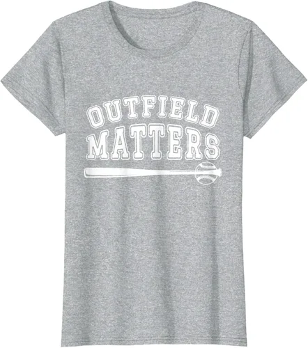 Vista 23 de Playing Baseball Outfield Matters - Camiseta Baseball Outfields Funny, Rojo