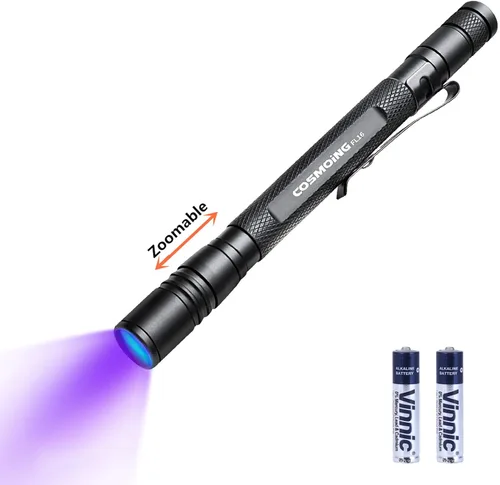 Vista 10 de Linterna UV 395nm Zoomable Batería de luz negra recargable 1 linterna ultravioleta recargable
