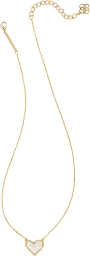 Vista 2 de Kendra Scott Ari - Collar con colgante de corazón y longitud ajustable para mujer, joyería a la moda