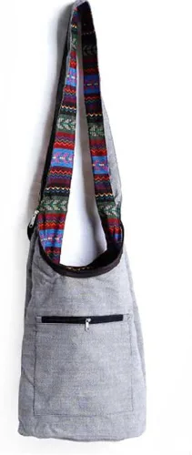 Vista 3 de KARRESLY - Bolso bandolera de algodón bohemio, estilo hippie, hecho a mano Bohemian, Cotton, Hippie, Handmade, Messenger