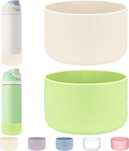 Vista 35 de WK IEASON 2 fundas de silicona para botella de agua Owala, base protectora para botella de agua Owala FreeSip Twist y Flip Flask accesorios