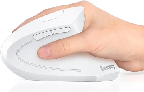 Vista 10 de Lekvey Ratón ergonómico, ratón inalámbrico vertical USB recargable 2.4G