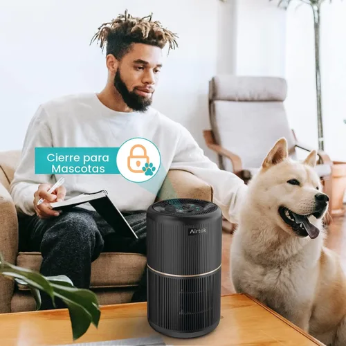 Vista 5 de AIRTOK Paquete de 2 purificadores de aire para el hogar, dormitorio, oficina, escritorio, con 12 esponjas de fragancia, filtro HEPA H13, filtración