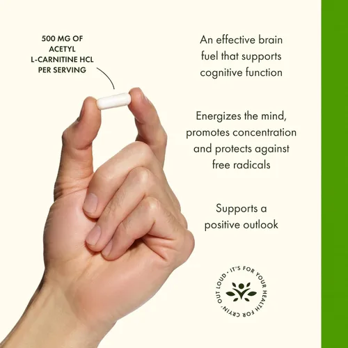Vista 4 de Acetil L-carnitina 500 mg 100 cápsulas de Swanson Premium