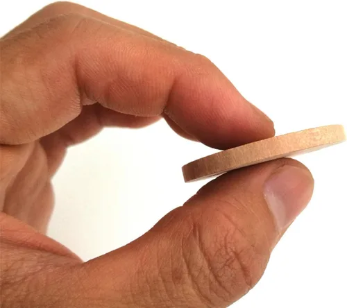 Vista 7 de Monedas de madera natural de 1.5 pulgadas sin terminar, piezas redondas de madera para proyectos de manualidades y artes, 50 por paquete.