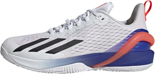 Vista 3 de adidas Tenis Adizero Cybersonic para hombre, Cloud White-core Black-solar Red