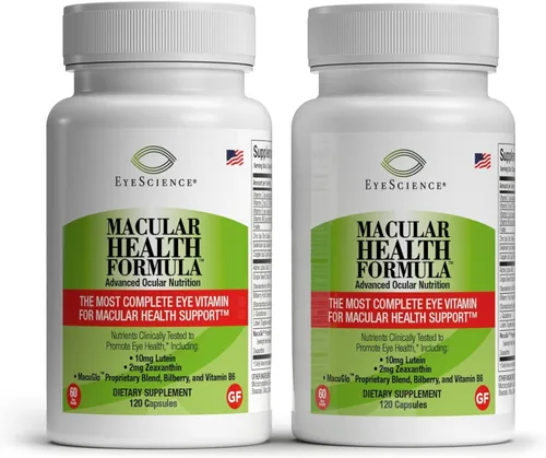 Vista 4 de EyeScience Fórmula de salud macular - Cápsulas - Suplemento nutricional completo para la salud ocular - Contiene luteína, zeaxantina, vitamina C, D