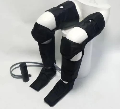 Vista 8 de FSA Masajeador de piernas de compresión de aire para circulación y alivio del dolor, botas de compresión de piernas completas con correas