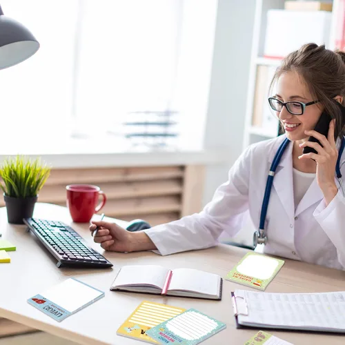 Vista 6 de Jetec 12 blocs de notas para enfermeras de 3 x 4 pulgadas, divertidos blocs de notas con juegos de palabras de apreciación de enfermería, bloc