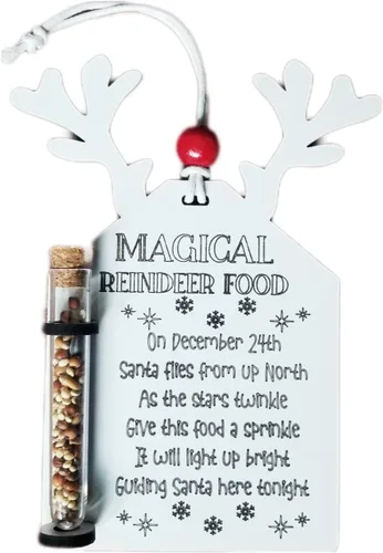 Vista 6 de Handmade Magical Reindeer Food Christmas Ornament - Gift Box Included - Gift for Kids - Holiday Ornament - Handmade Christmas Ornament for the