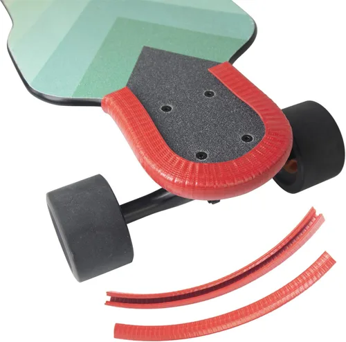 Vista 7 de IWONDER Protector de cubierta de patineta, protección de borde largo, tira de parachoques de cubierta, cubierta de goma duradera que absorbe