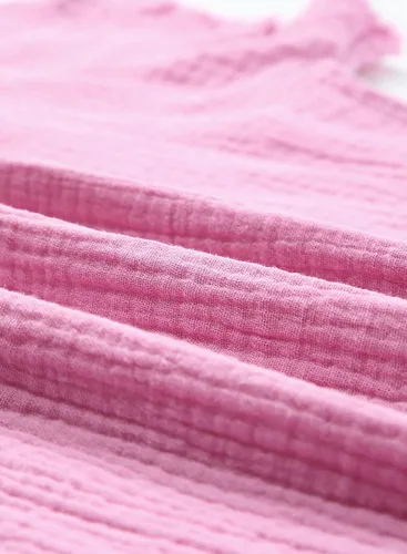 Vista 3 de Dokotoo Camisas casuales de manga corta con cuello en V para mujer, blusas sólidas de gran