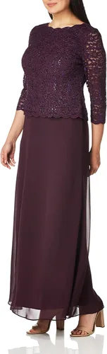 Vista 2 de Alex Evenings Vestido largo para mujer con falda completa (tallas pequeñas y regulares)