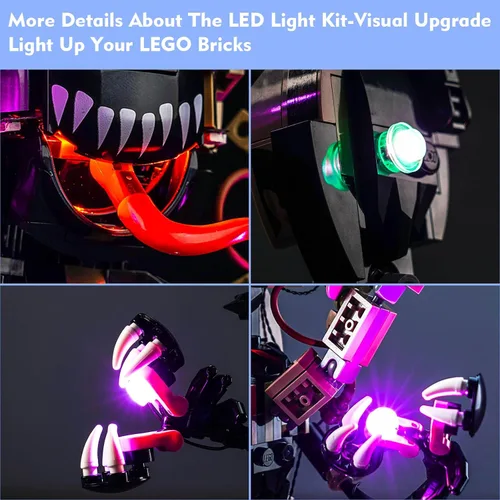 Vista 3 de LocoLee Kit de luces LED para Lego Venomized 76249, accesorios de iluminación de bricolaje compatibles con Lego 76249 Juguetes Juego de construcción