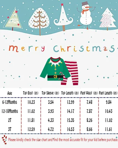 Vista 6 de Disfraz navideño de pan de jengibre de manga larga para niños pequeños
