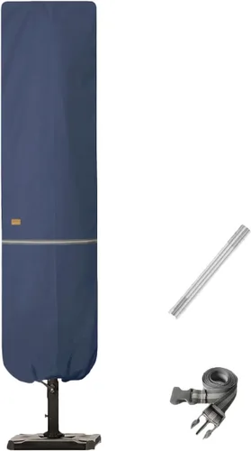 Vista 14 de Funda para sombrilla de patio con varilla para sombrillas de 7 a 11 pies y paraguas de doble cara de 15 pies, cubierta protectora impermeable