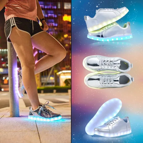 Vista 6 de YIQIZQ Led Shoes for Men Women Light Up Sneakers Shoes Low Tops USB Charging Glowing Luminous Sneakers for Festivals, Christmas, Halloween, New Year