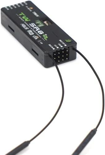 Vista 7 de FrSky TW GR8 Receptor dual de 2.4 GHz con sensor Vario 8 salidas PWM Redundante SBUS Telemetría RC Glider Compatible con FBUS/S.Port OTA actualizable