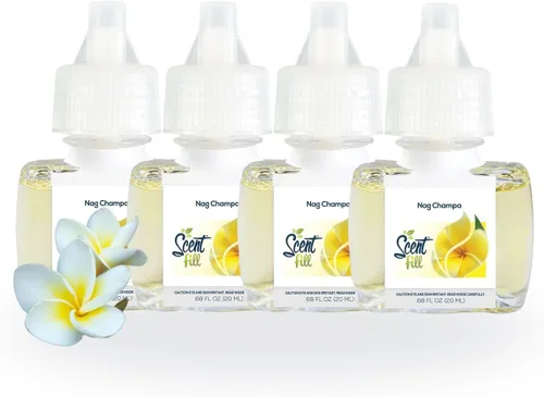 Vista 45 de Scent Fill Ambientador enchufable de sidra de manzana, 4 recambios de aceite perfumado