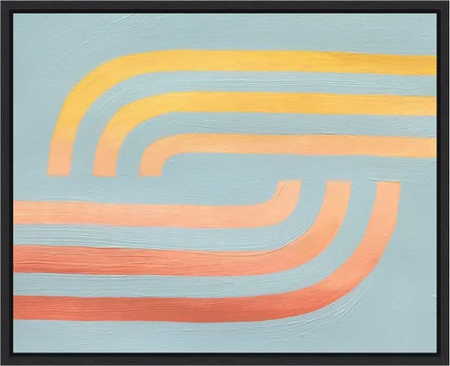 Vista 11 de Amanti Art Framed Canvas Wall Art 16x20 Woven Sea And Sun II by Grace Popp, Framed Wall Art Canvas, Abstract Artwork, Traditional Decor, Small