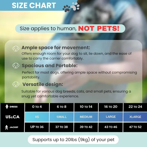 Vista 3 de Transportador portátil anti ansiedad para mascotas Baby K'tan – Abrazadora portátil y ajustable para gatos y perros de pequeño a mediano
